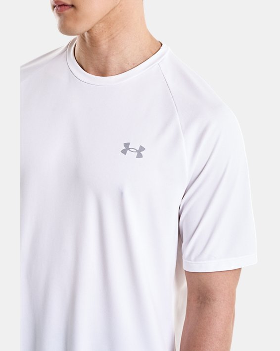 Men's UA Tech™ Reflective Short Sleeve in White image number 4
